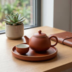 Matte Terracotta Ceramic Solo Tea Set