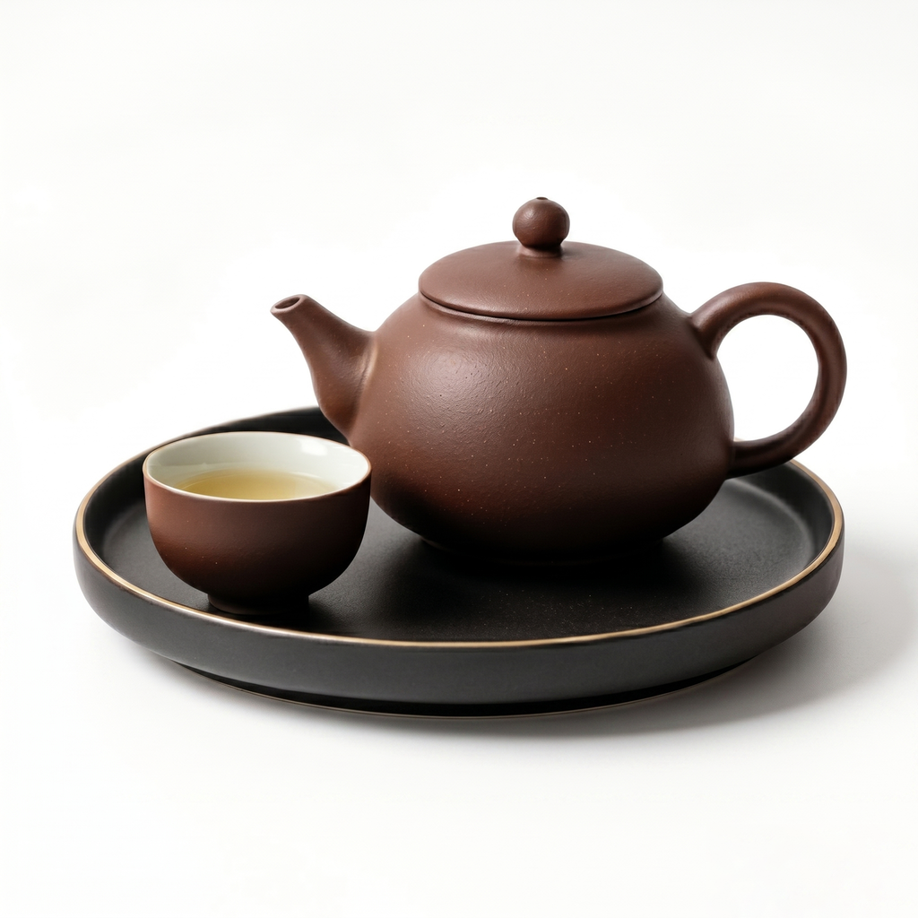 Matte Cocoa Ceramic Solo Tea Set