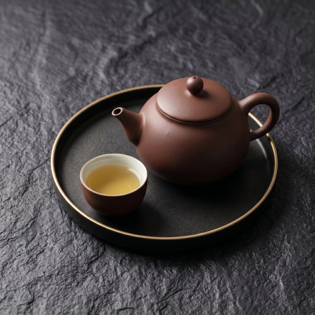 Matte Cocoa Ceramic Solo Tea Set