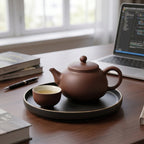 Matte Cocoa Ceramic Solo Tea Set