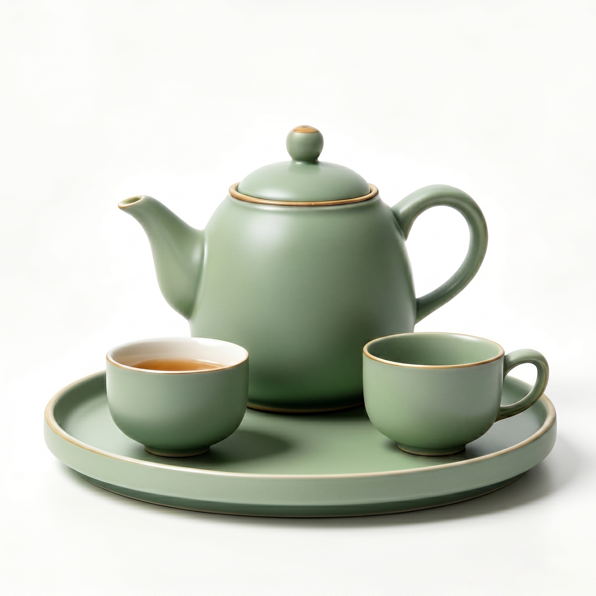 Matte Sage Green Curated Tea Set