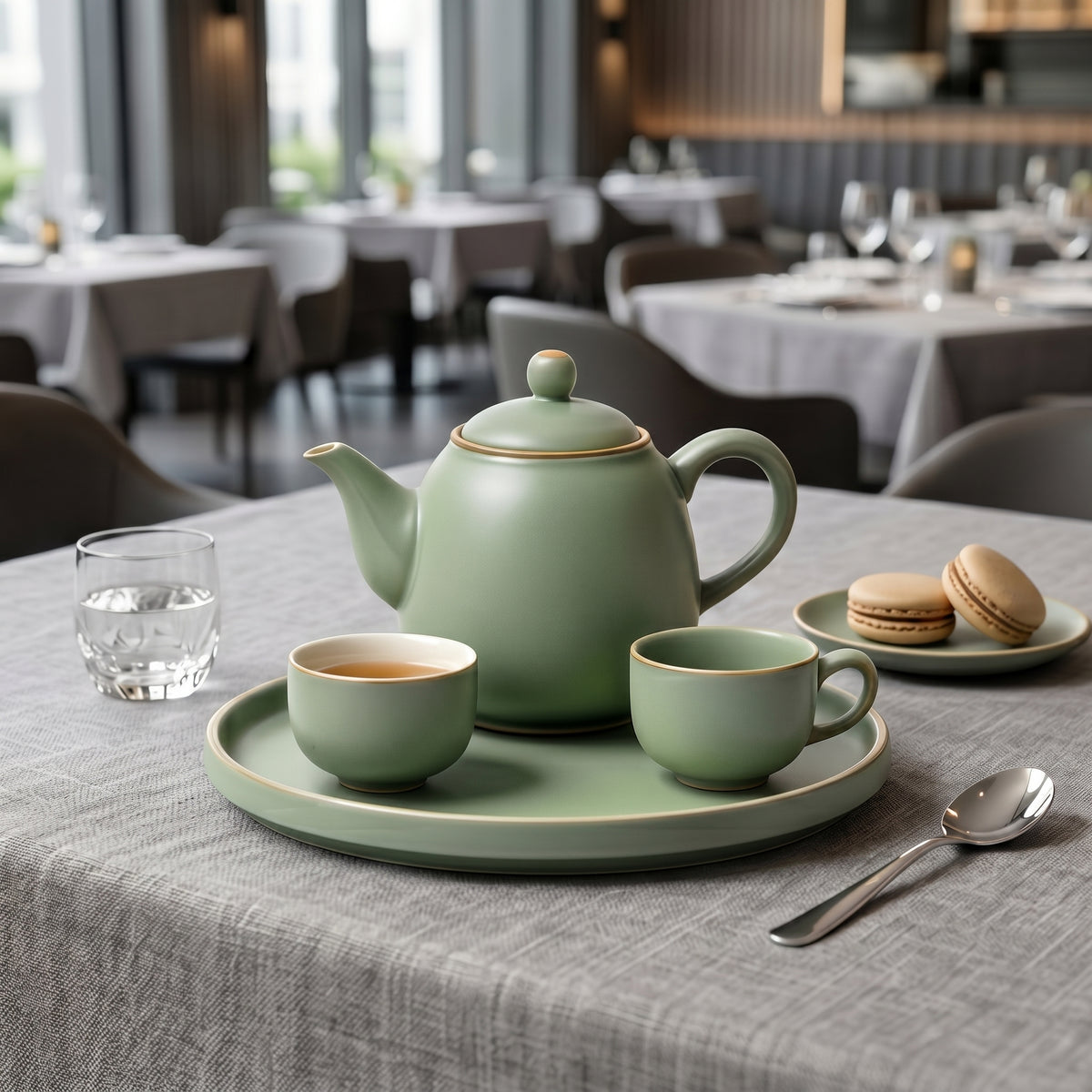 Matte Sage Green Curated Tea Set