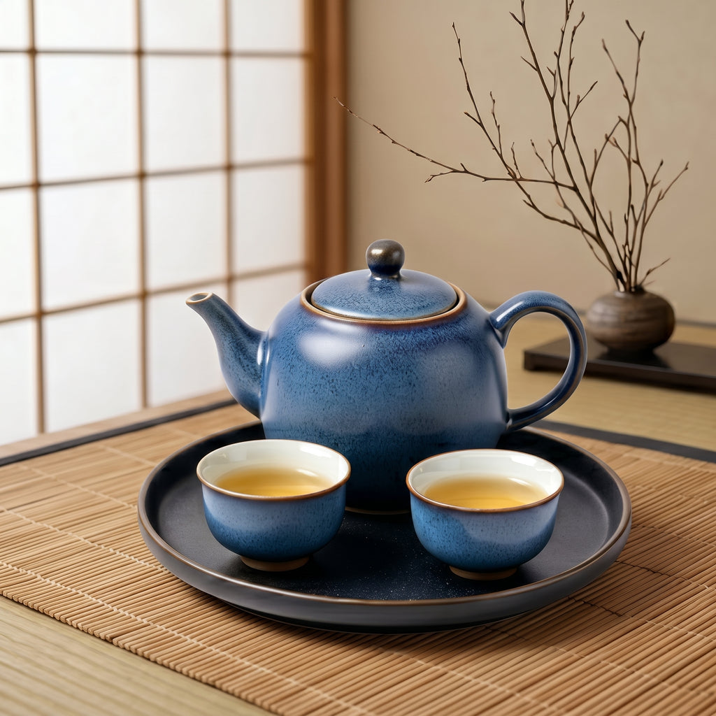 Speckled Lapis Ceramic Tea Set