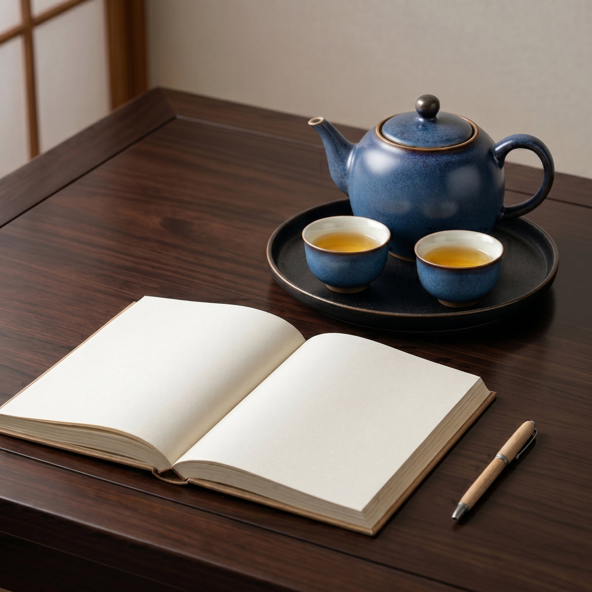 Speckled Lapis Ceramic Tea Set