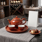 Glossy Terracotta Ceramic Tea Set
