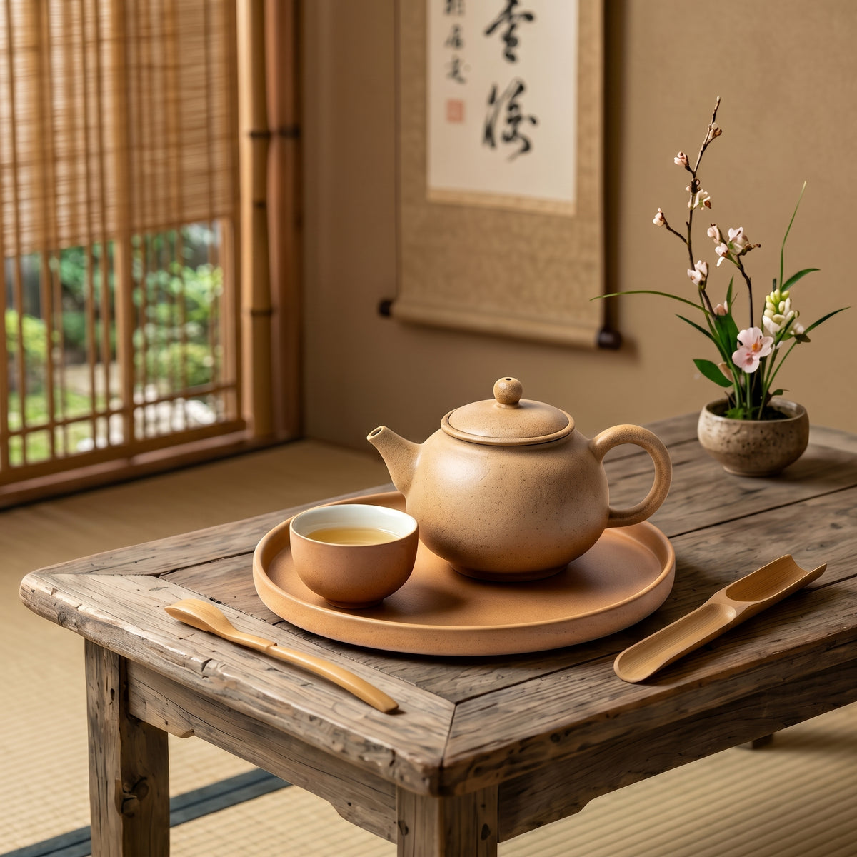 Speckled Sandstone Ceramic Solo Tea Set