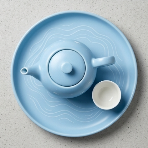 Cerulean Sky Cloud Ceramic Tea Set